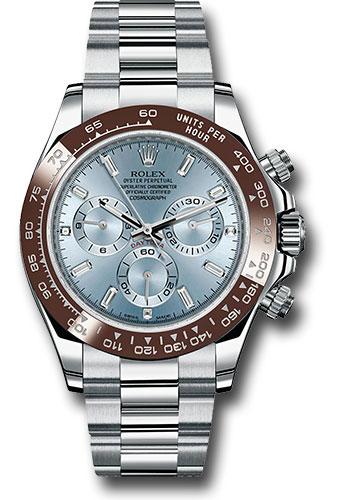 Rolex 950 Platinum Cosmograph Daytona 40 Watch - Ice Blue Diamond Dial - 116506