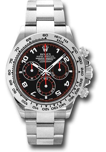Rolex White Gold Cosmograph Daytona 40 Watch - Black Arabic Dial - 116509