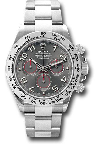 Rolex White Gold Cosmograph Daytona 40 Watch - Grey Arabic Dial - 116509