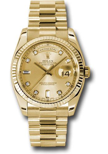 Rolex Day-Date 36 118238 Champagne Diamond Dial