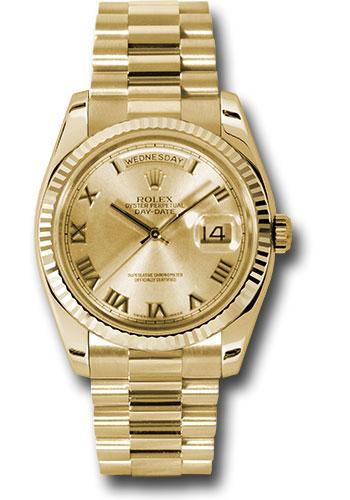 Rolex Day-Date 36 118238 with champagne Roman dial