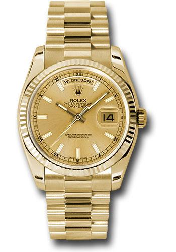 Rolex Day-Date 36 118238 with champagne index dial