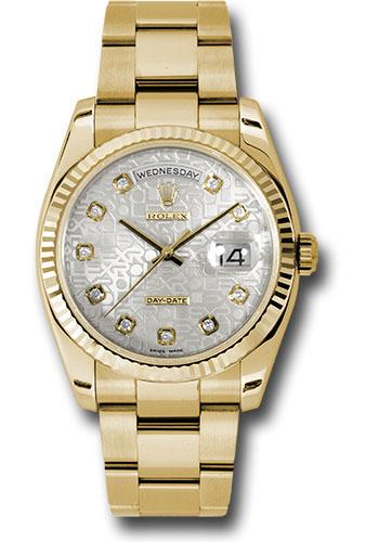 Rolex Day-Date 36 118238 with silver Jubilee diamond dial