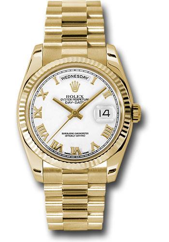 Rolex Day-Date 36 118238 with white Roman dial