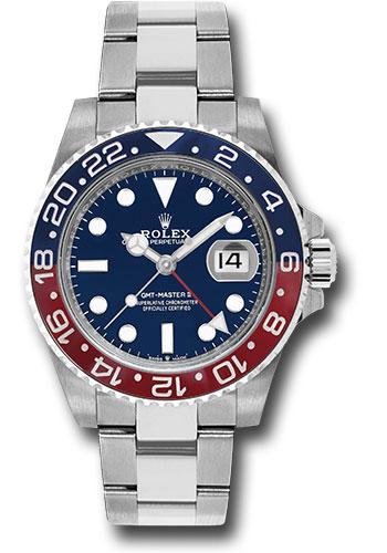 Rolex White Gold GMT-Master II 40 Watch - Blue and Red Pepsi Bezel - Blue Dial - Oyster Bracelet - 126719BLRO
