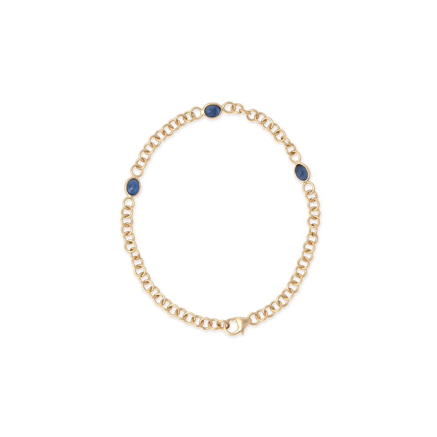 Blu Scarpa Sapphire Link Bracelet 18K gold