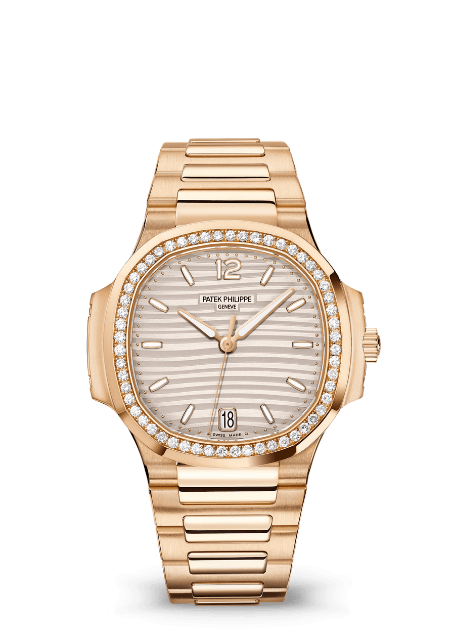 Patek Philippe Nautilus Ladies 7118/1200R-001 Rose Gold Silver Dial