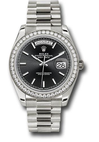 Rolex Day-Date 40 228349RBR with black index dial