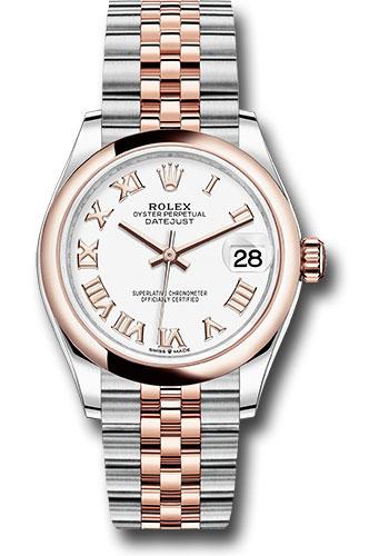 Rolex Steel and Everose Gold Datejust 31 Watch - Domed Bezel - Rose Index Dial - Jubilee Bracelet - 278241