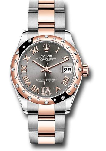 Rolex Steel and Everose Gold Datejust 31 Watch - 24 Diamond Bezel - Mother-Of-Pearl Diamond Dial - Oyster Bracelet - 278341RBR