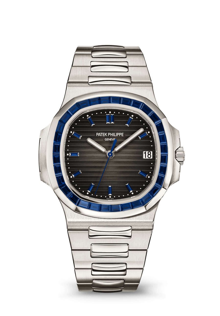 Patek Philippe Nautilus Platinum Blue Sapphire Bezel & Dial 5711/111P-001