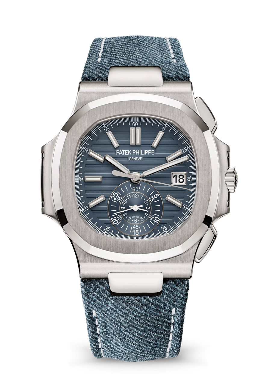 Patek Philippe Nautilus Chronograph 5980/60G-001 White Gold Blue-Gray Dial