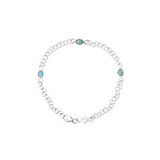 Blu Scarpa Turquoise Link Bracelet sterling silver