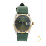 Rolex Datejust Green Patina - 16013 - 36mm Stainless Steel & Yellow Gold