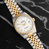 Rolex Datejust 16233 front view, Stainless Steel & Yellow Gold case, 36mm size