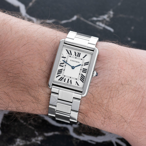 Cartier Tank Solo - Ref. W5200014 - 34.8mm x 27.4mm Stainless Steel - Large Size