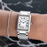 Cartier Tank Must watch with Stainless Steel case, 33.7mm * 25.5mm size
