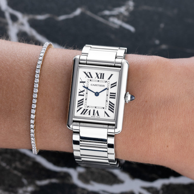 Cartier Tank Must watch with Stainless Steel case, 33.7mm * 25.5mm size