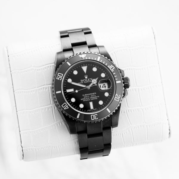 Rolex Submariner Date - Ref. 116610LN - 40mm Stainless Steel - Customized DLC Coating with Meteorite Dial