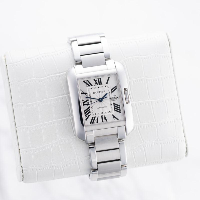 Cartier Tank Anglaise - Ref. W5310009 - 39.2mm * 29.8mm Stainless Steel - Beautiful Full Set