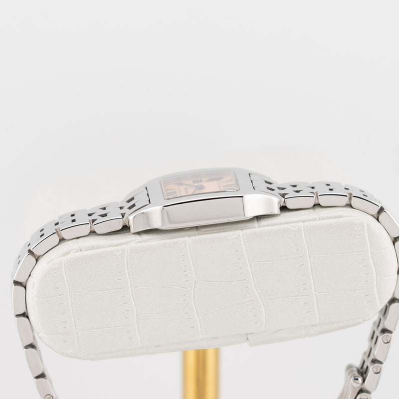 Cartier Santos Demoiselle - Ref. W25075Z5 - 20mm Stainless Steel - Stunning Pink Mother of Pearl Dial - Taylor Swift Watch