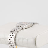 Cartier Santos Demoiselle - Ref. W25075Z5 - 20mm Stainless Steel - Stunning Pink Mother of Pearl Dial - Taylor Swift Watch
