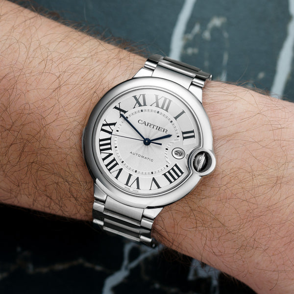 Cartier Ballon Bleu W69012Z4 Stainless Steel 42mm watch, front view