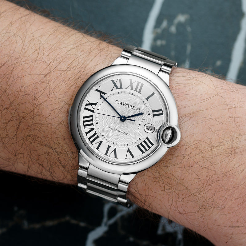 Cartier Ballon Bleu W69012Z4 Stainless Steel 42mm watch, front view