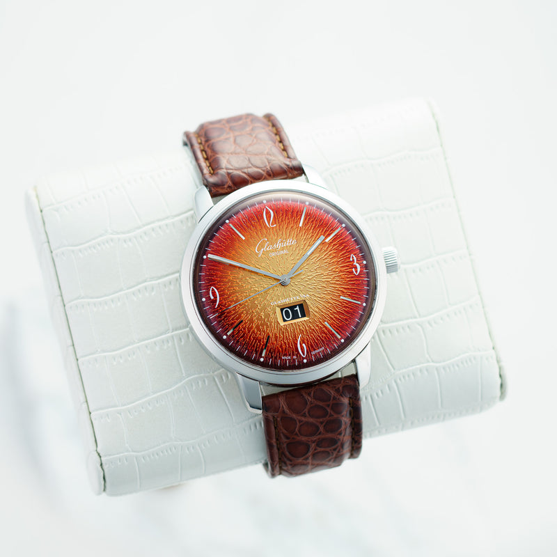 Glashutte Original Sixties - Ref. 2-39-47-09-02-04 - 42mm Stainless Steel - Breathtaking Dial - Full Set