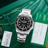 Rolex Deepsea 126660 with Stainless Steel case, 44mm size, front view.