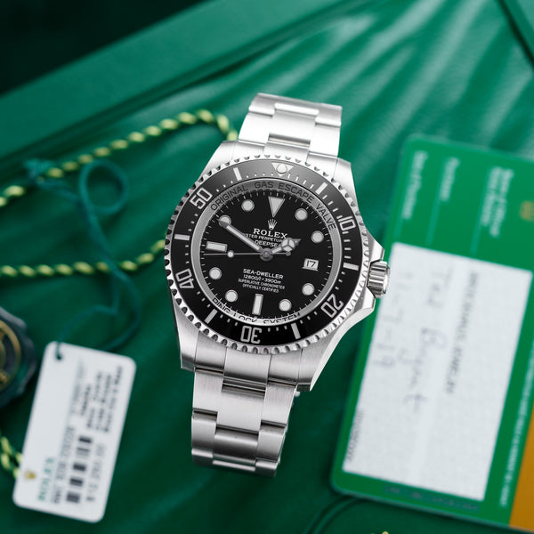 Rolex Deepsea 126660 with Stainless Steel case, 44mm size, front view.