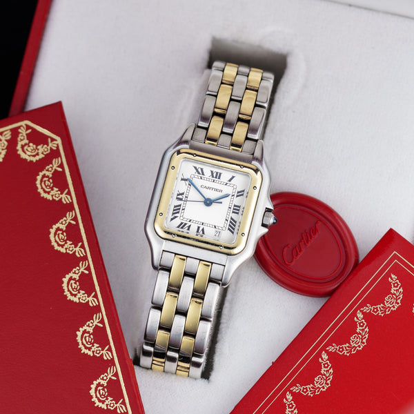 Cartier Panthere Medium 183949 watch with Stainless Steel & Yellow Gold case, 27mm size.