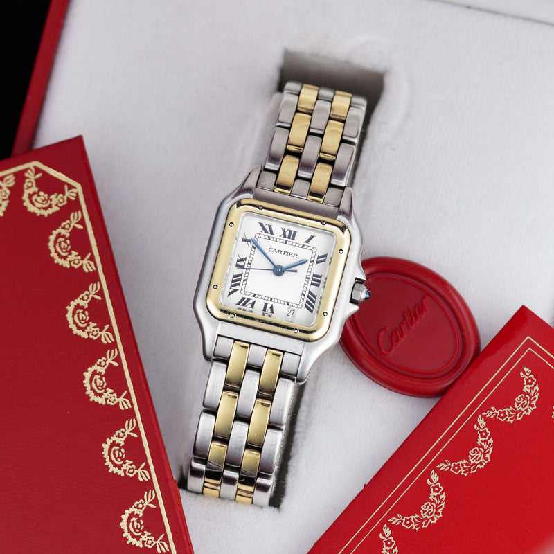 Cartier Panthere Medium 183949 watch with Stainless Steel & Yellow Gold case, 27mm size.