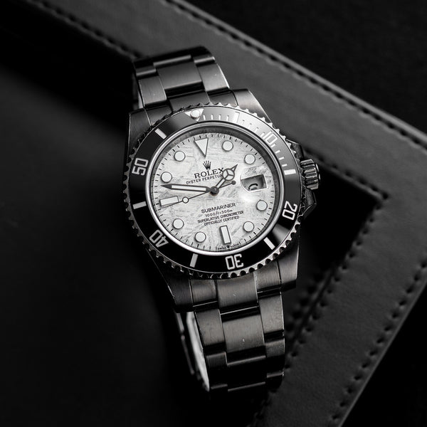 Rolex Submariner Date - Ref. 116610LN - 40mm Stainless Steel - Customized DLC Coating with Meteorite Dial