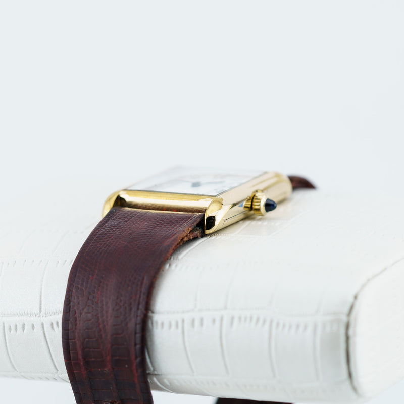 Cartier Tank Must - 27mm Silver Gold Plated - Elegant Vintage Tank Wristwatch