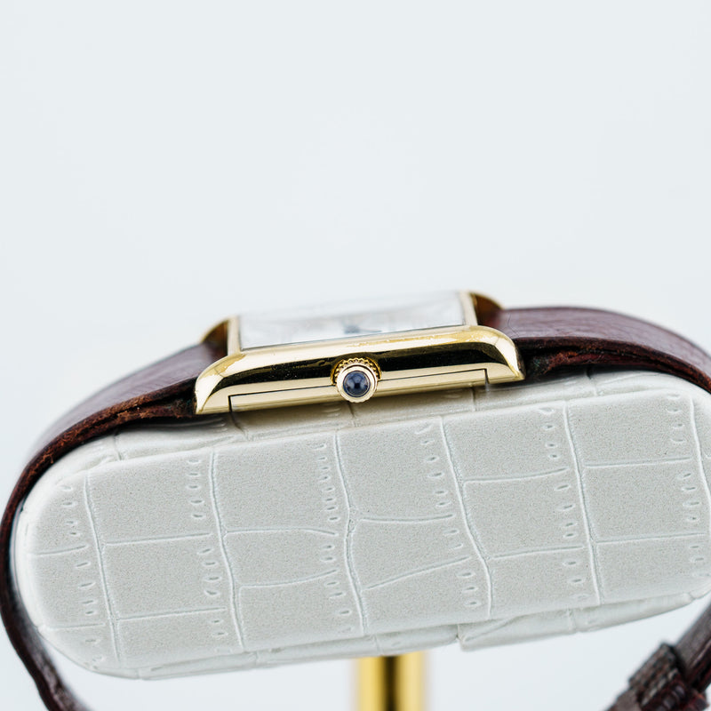 Cartier Tank Must - 27mm Silver Gold Plated - Elegant Vintage Tank Wristwatch