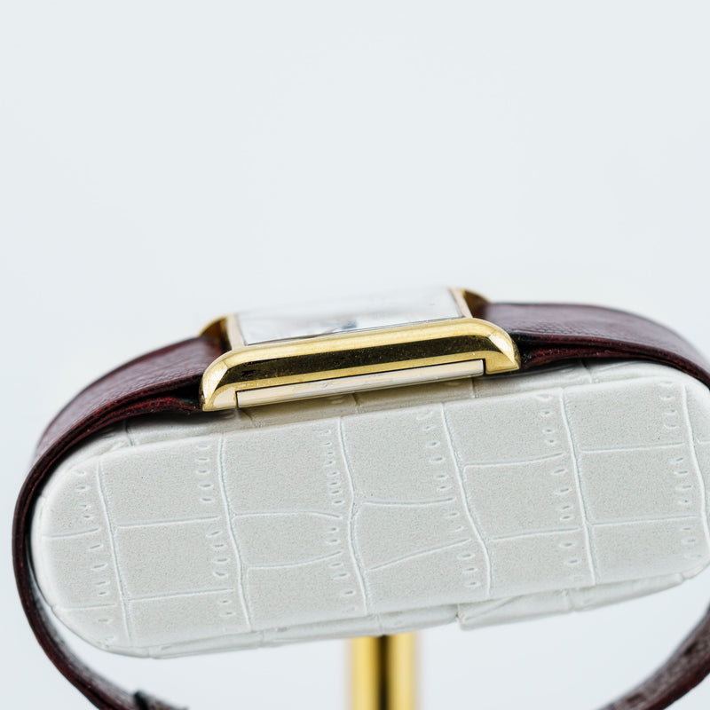 Cartier Tank Must - 27mm Silver Gold Plated - Elegant Vintage Tank Wristwatch
