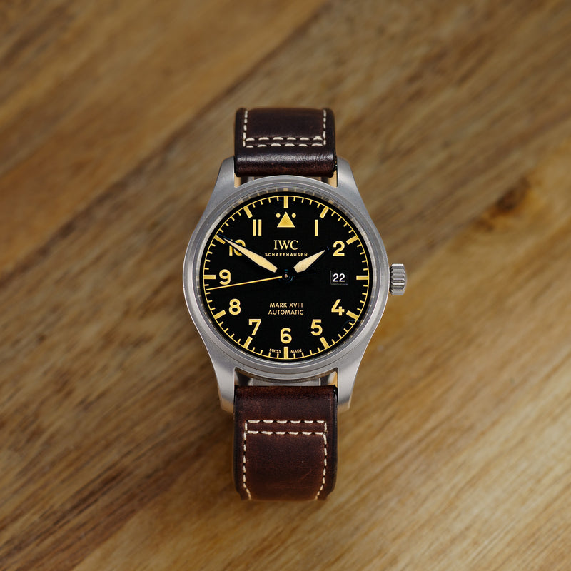IWC Pilot's Watch Mark XVIII Heritage IW327006 with Titanium case, 40mm size.