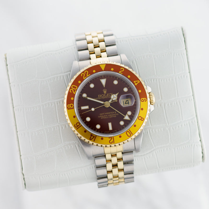 Rolex GMT-Master II "Rootbeer" - Ref. 16713 - 40mm Stainless Steel & Yellow Gold - The Original Rootbeer Rolex