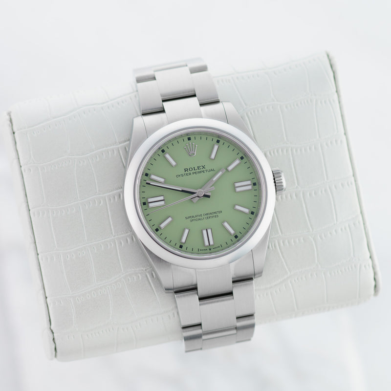 Rolex Oyster Perpetual 41 "Pistachio" - Ref. 134300 - 41mm Stainless Steel - Gorgeous New Release from Rolex