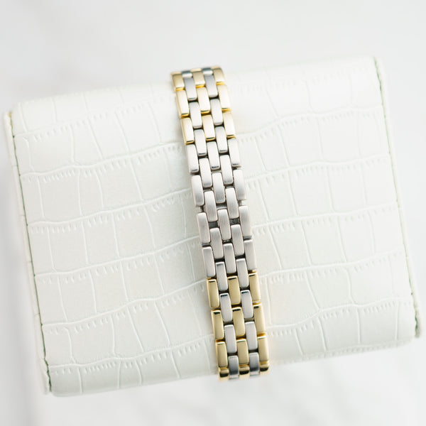 Cartier Panthere Small - Ref. 112000R - 22mm * 30mm Stainless Steel & Yellow Gold - Elegant 3 Row Gold Model