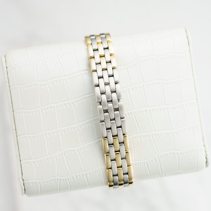 Cartier Panthere Small - Ref. 112000R - 22mm * 30mm Stainless Steel & Yellow Gold - Elegant 3 Row Gold Model