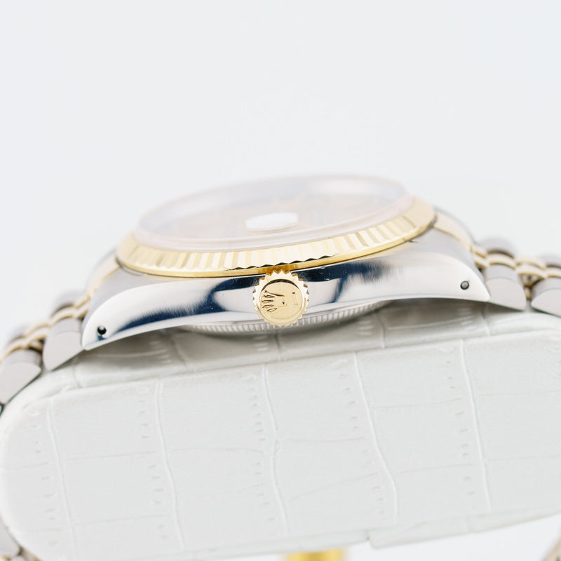 Rolex Datejust - Ref. 16233 - 36mm Stainless Steel & Yellow Gold - Rare Houndstooth Dial!