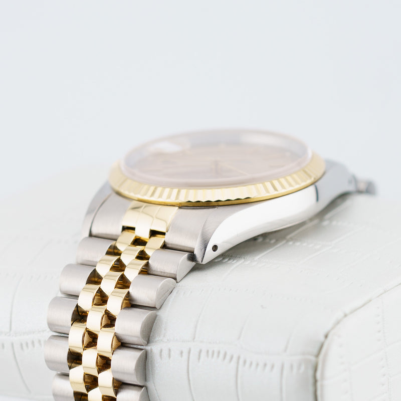 Rolex Datejust - Ref. 16233 - 36mm Stainless Steel & Yellow Gold - Rare Houndstooth Dial!