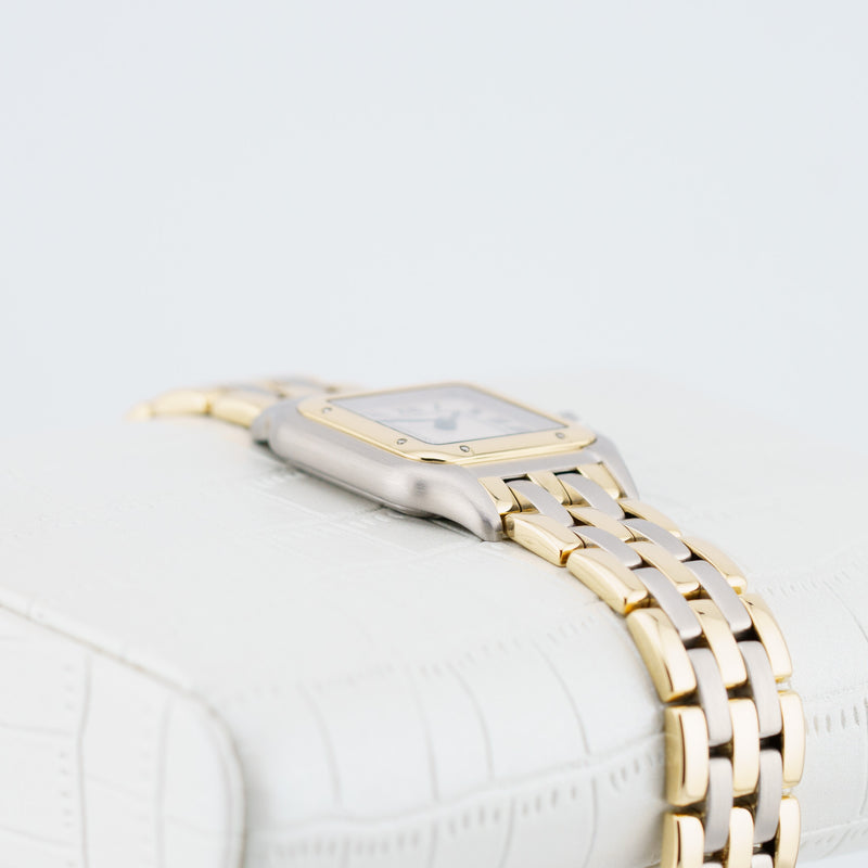 Cartier Panthere Small - Ref. 112000R - 22mm * 30mm Stainless Steel & Yellow Gold - Elegant 3 Row Gold Model