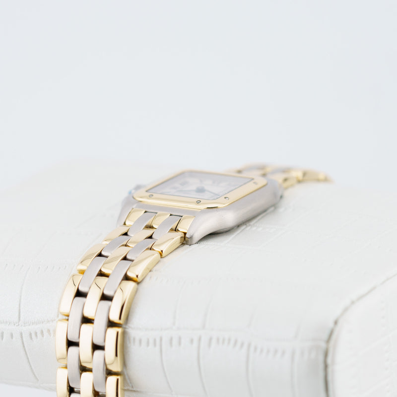 Cartier Panthere Small - Ref. 112000R - 22mm * 30mm Stainless Steel & Yellow Gold - Elegant 3 Row Gold Model