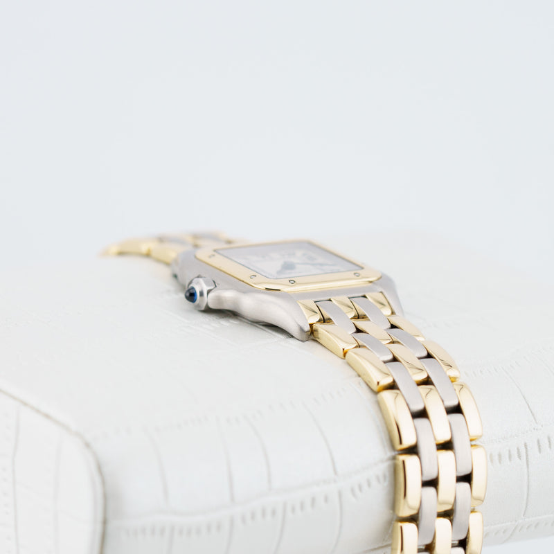 Cartier Panthere Small - Ref. 112000R - 22mm * 30mm Stainless Steel & Yellow Gold - Elegant 3 Row Gold Model