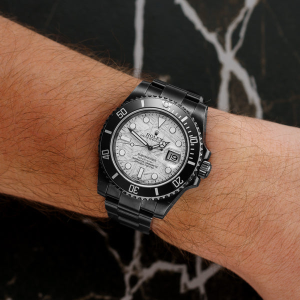 Rolex Submariner Date - Ref. 116610LN - 40mm Stainless Steel - Customized DLC Coating with Meteorite Dial