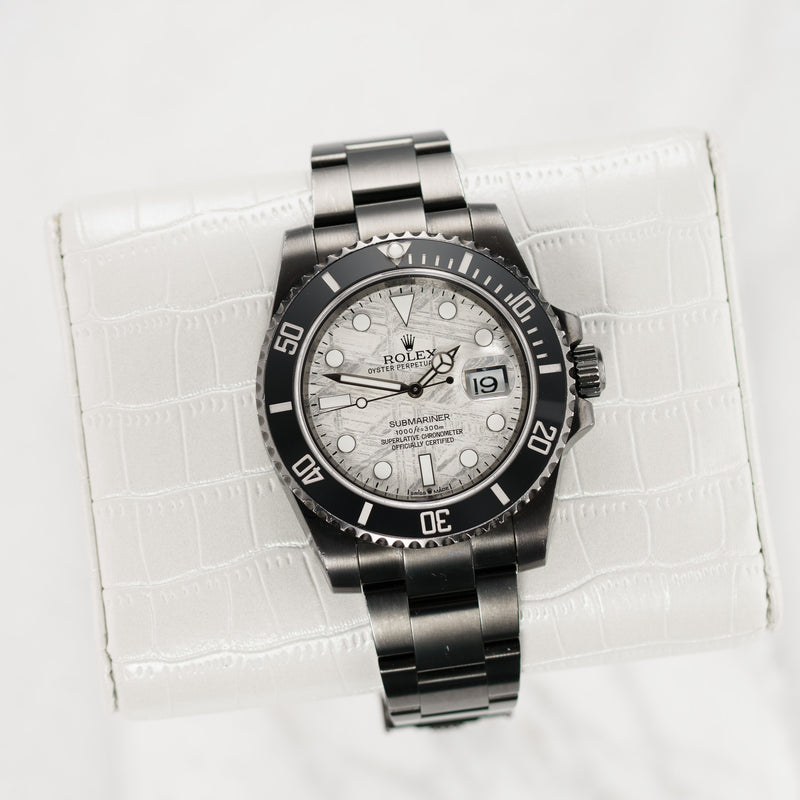 Rolex Submariner Date - Ref. 116610LN - 40mm Stainless Steel - Customized DLC Coating with Meteorite Dial