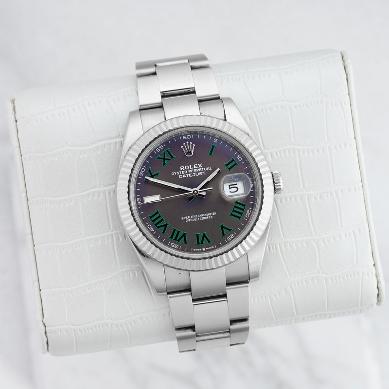 Rolex Datejust - Ref. 126334 - 41mm Stainless Steel - "Wimbledon" Dial Turning Purple!